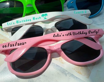 Gafas de sol infantiles personalizadas con nombre, venta al por mayor, regalos para fiestas de cumpleaños, regalos para invitados, gafas de sol para niños y niñas, gafas de sol personalizadas para bodas.