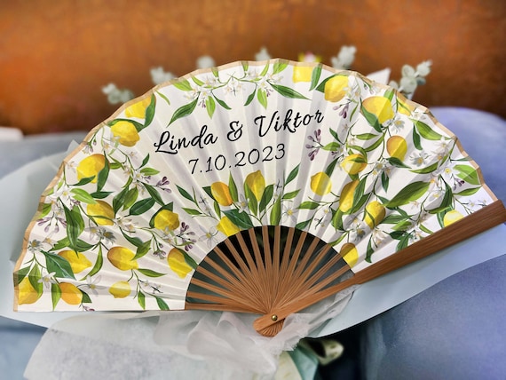 10pcs Personalized Paper Fans for Wedding Favors Custom Party Hand Fans for  Guests Bulk Bamboo Folding Fan Handheld for Women Bridesmaid Bachelor
