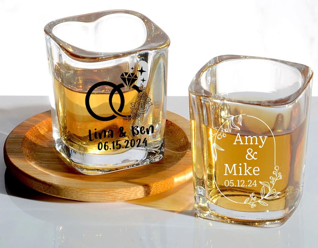 Personalized Custom Bulk Shot Glasses Wedding Party Favors Gifts for
