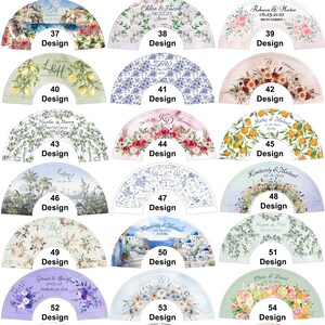 High End Personalized Custom Fans Wedding Dinner Prom Party Favors ...