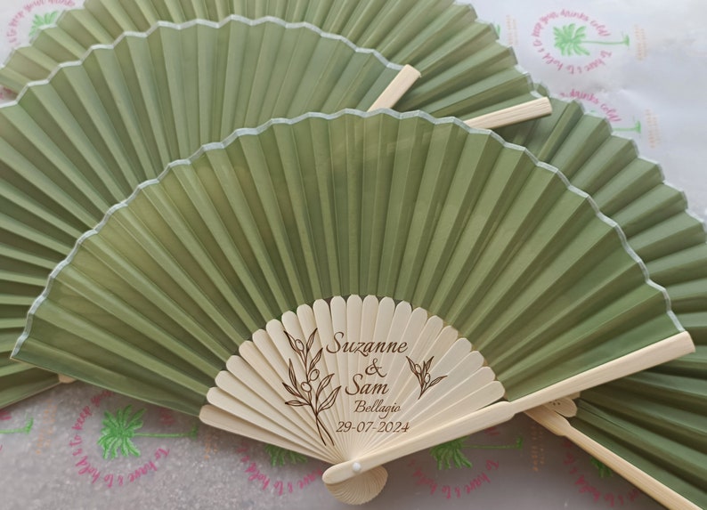 sage green hand fans Wedding Party Favors Gifts Guests for guests Personalized Custom Sage Green Fabric Fans Bulk Engraved White Cloth Fan Quinceanera Gifts Folding Hand Fans concert Music fans graduation gifts class of 2026 baby shower fans BIRTHDAY gifts Business Gifts LOGO company bar events promotion advertisement monogram wedding gifts summer events real estate gifts for guests fabric fans vintage dark green white decoration beach fans