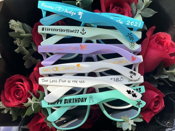 Personalized Custom Printed Sunglasses Wedding Party Favors  display picture 3
