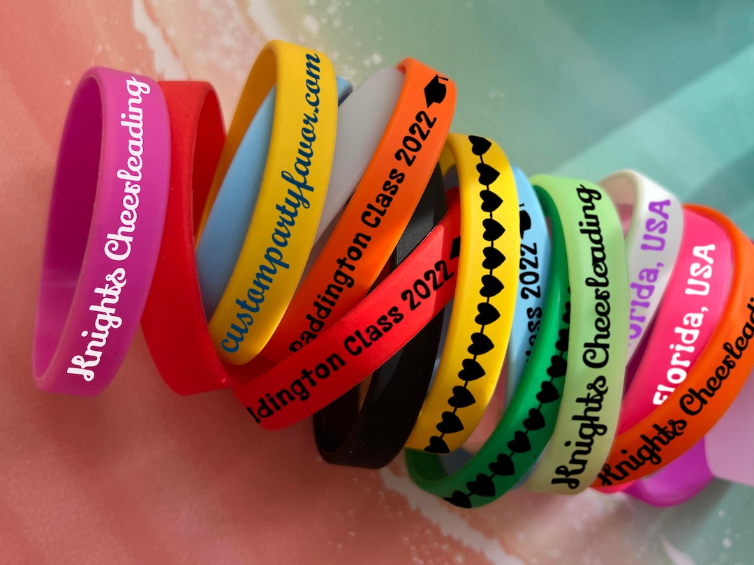 Personalized Custom Silicone Bracelet Bulk School Graduation Events