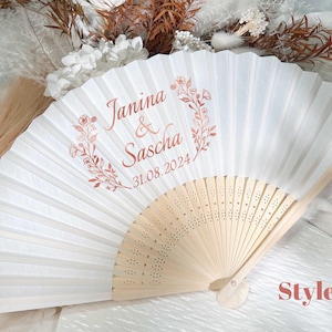 Personalized Hand Fans Printed Fabric Folding Fans White Wedding Party Favors Gifts Guests Bulk Custom Silk Fan Logo Club Bar Decorative Fan