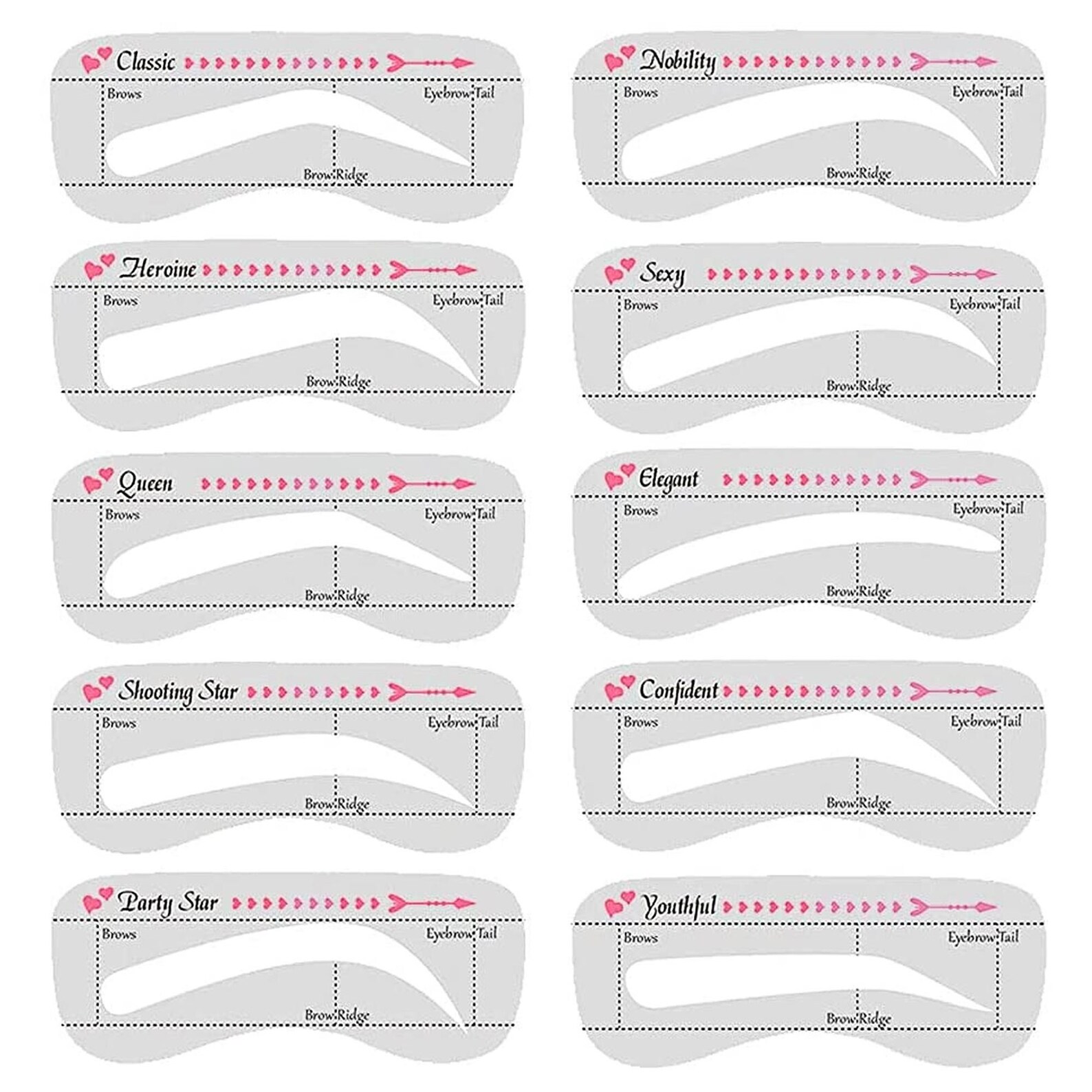 One Step Eyebrow Stamp Reusable Makeup Brow Powder Stencil Kit Etsy