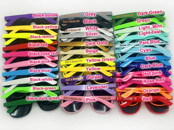 Sage Green Personalized Sunglasses Wedding Favors Gifts for Guests Bulk Bachelorette Party Custom Sunnies Quince Birthday Gift Sweet 16 Gift