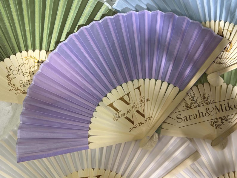 lavender hand fans Wedding Party Favors Gifts Guests for guests Personalized Custom Sage Green Fabric Fans Bulk Engraved White Cloth Fan Quinceanera Gifts Folding Hand Fans concert Music fans graduation gifts class of 2026 baby shower fans BIRTHDAY gifts Business Gifts LOGO company bar events promotion advertisement monogram wedding gifts summer events real estate gifts for guests fabric fans vintage dark green white decoration beach fans