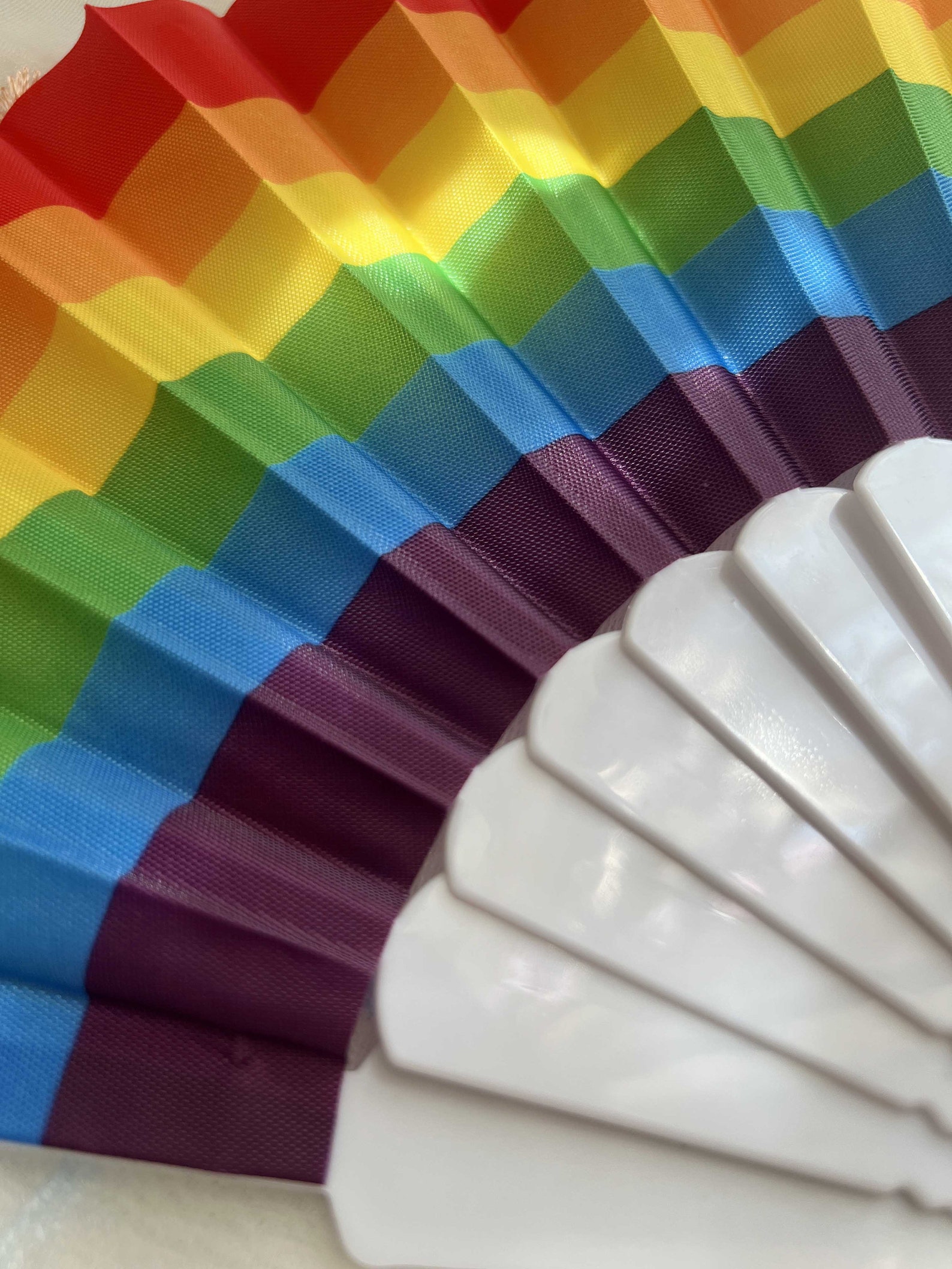 Personalized LGBT Fans Rainbow Printed Hand Fans Bisexual Folding Fans ...