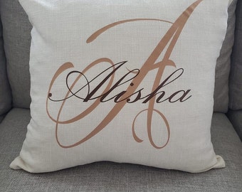 Personalized pillow, Throw pillow, monogram pillow, decorative pillow, personal gift.