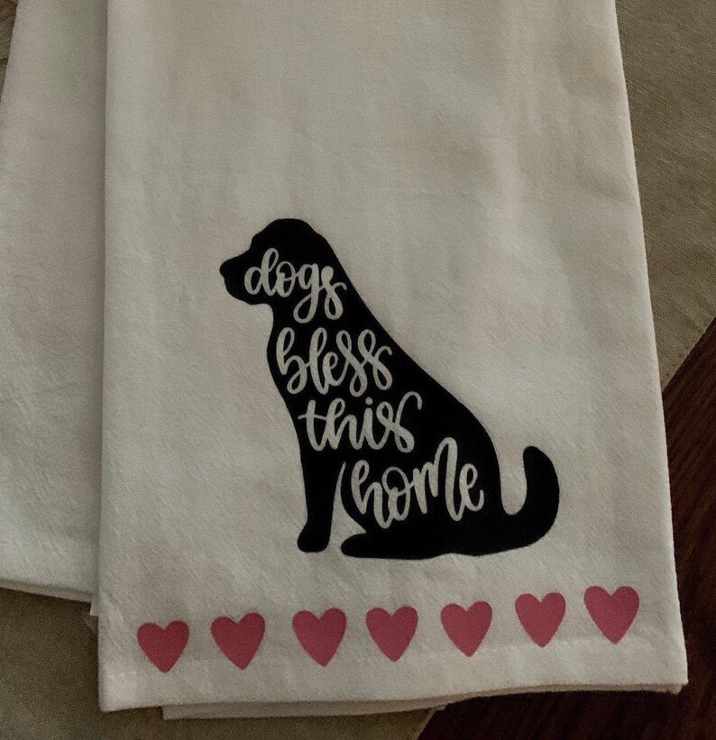 Paw Print Kitchen Towels Dogtea Towelkitchen Tea Towelpaw Etsy