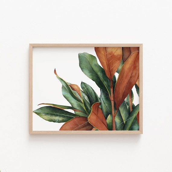 Magnolia Print | Magnolia Wall Art | Minimalist Art | Botanical Painting | Magnolia Painting | Modern Home Decor | Watercolor Painting | Art