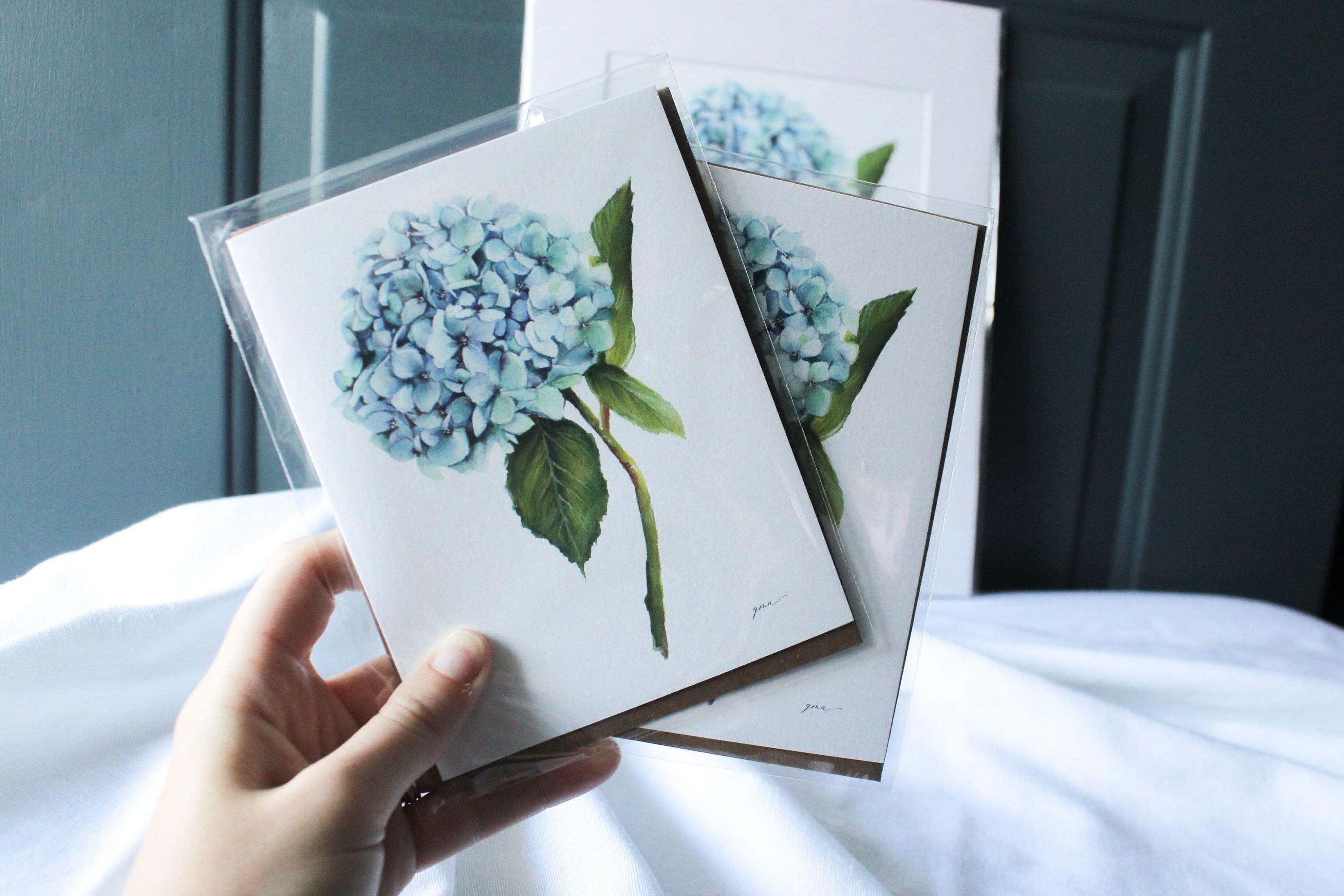 Hydrangea Botanical Greeting Card | Blank Greeting Card | 4x6 Card ...