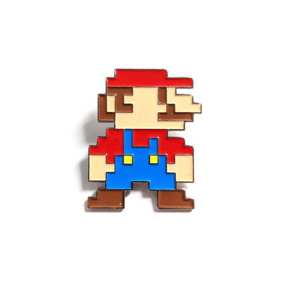 8 Bit Super Mario Bros Retro Gaming Enamel Pin Nintendo Etsy France