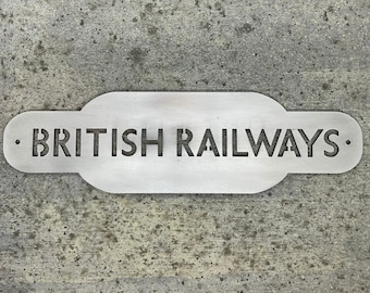 British Rail Totem Crest Replica, Train Enthusiast Wall Sign