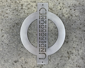 London Underground 1919 replica locomotive sign for model rail enthusiast collector