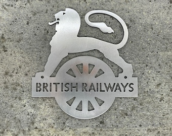 British Rail Cycling Lion Replica Wall Sign, Model Rail Enthusiast Gift