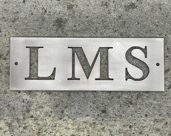 LMS Railway Replica Sign, Polished Steel, Train Enthusiast Gift