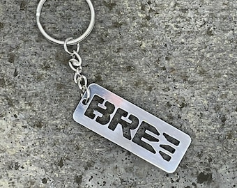 BREL Railway Keyring, Polished Aluminum Replica