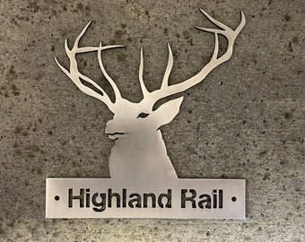 Highland Rail British Railway replica sign for model rail enthusiast collector railwayana train gift
