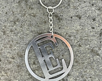 English Electric Keyring, Polished Aluminum Railway Gift