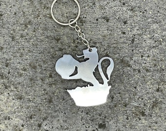 BR British Railway Lion and Wheel Keyring gift for model rail enthusiast collector