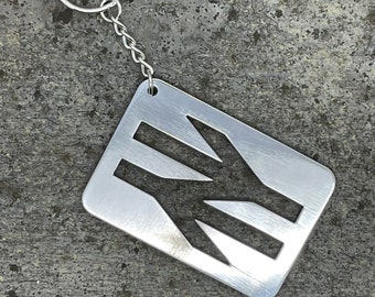 British Rail Double Arrow Keyring, Aluminum Railwayana Gift