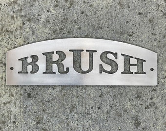 Brush British Railway Sign Replica, Polished Steel