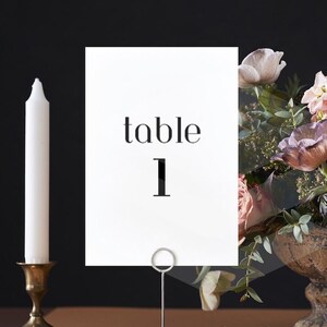 Customisable Wedding Party Table Number Card