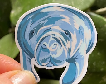 Manatee Sticker: Wasserflasche, Laptop Aufkleber, Stickerbogen
