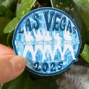 Backstreet Boys Sticker, Backstreet Boys, Las Vegas, Backstreet Boys Gift, Waterproof Sticker, Bottle Sticker, Laptop Decal, Luggage Decal
