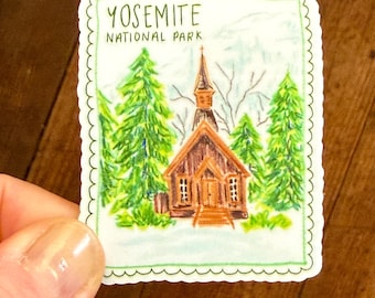 Parque Nacional de Yosemite: Sello Vintage, Pegatina de Yosemite, Pegatina de Vinilo Impermeable, Parques Nacionales de EE. UU.