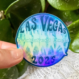 Backstreet Boys Sticker, Backstreet Boys, Las Vegas, Holographic, Backstreet Boys Gift, Waterproof Sticker, Bottle Sticker, Laptop Decal