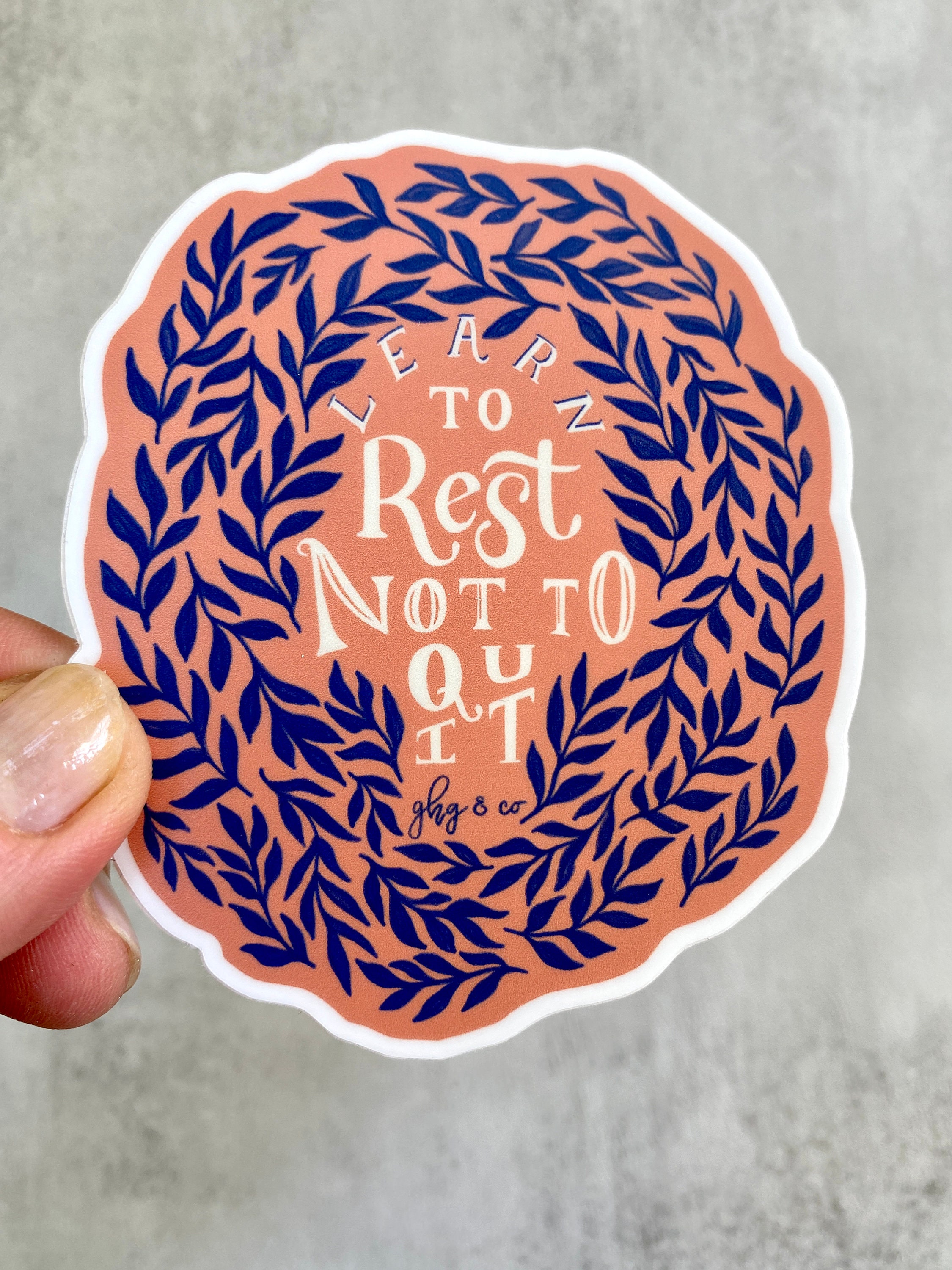 Rest Stickers Learn to Rest Vinyl Sticker: Waterproof Vinyl Decal - Etsy