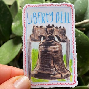 Liberty Bell Sticker, Philadelphia Art, Philly Love, Philadelphia, Philly Prints, Waterproof Vinyl Sticker, Water bottle Sticker