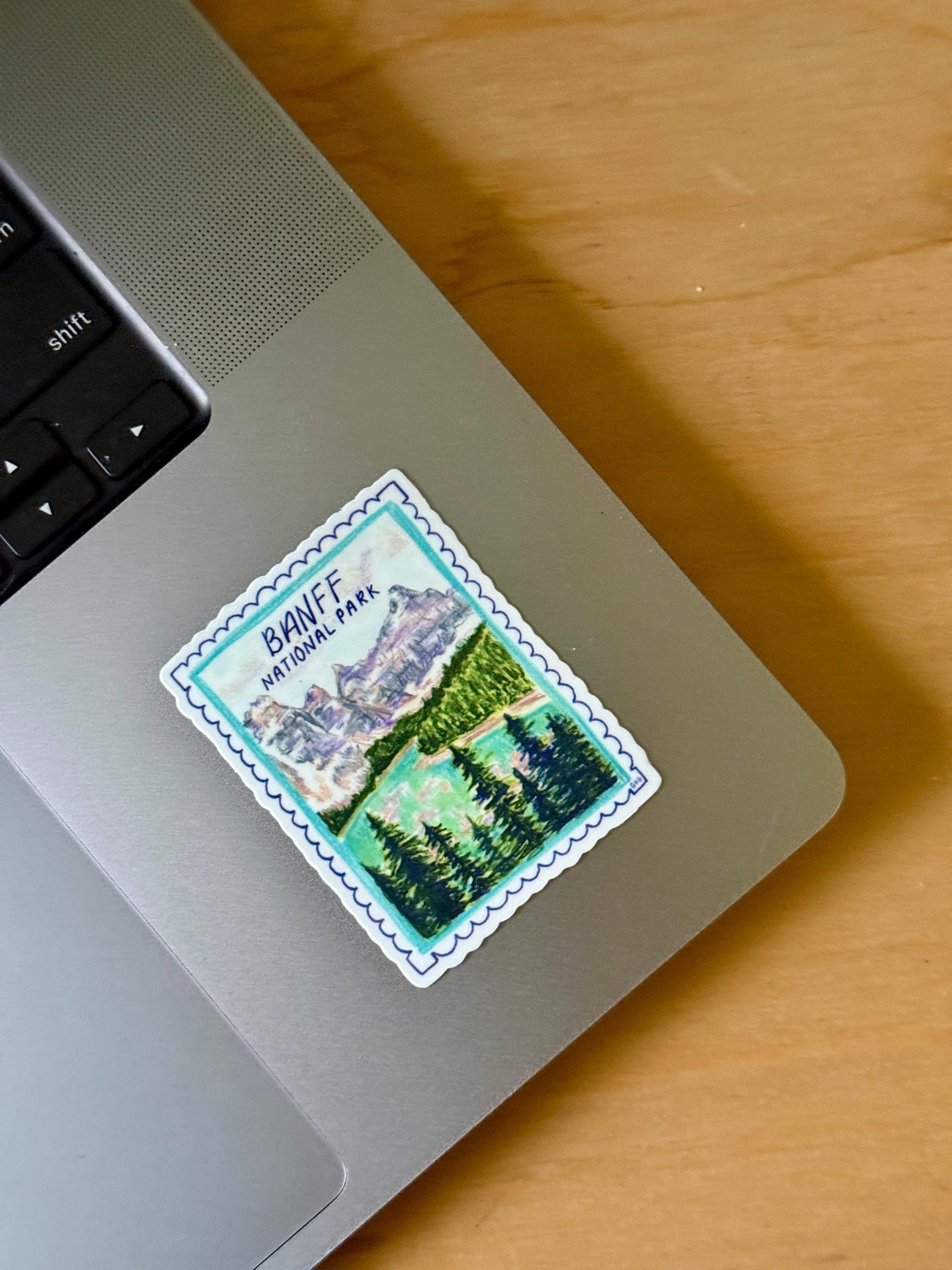 Shellshag Sticker Banf Banff National Park Sticker: Banff, Luggage Stickers, Outdoorsy Gifts ...