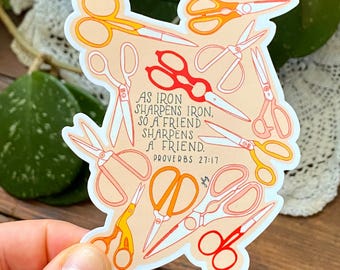 Proverbs 27:17 Sticker | Bible Verse Sticker, Waterproof Sticker, Vinyl Sticker, Bible Sticker