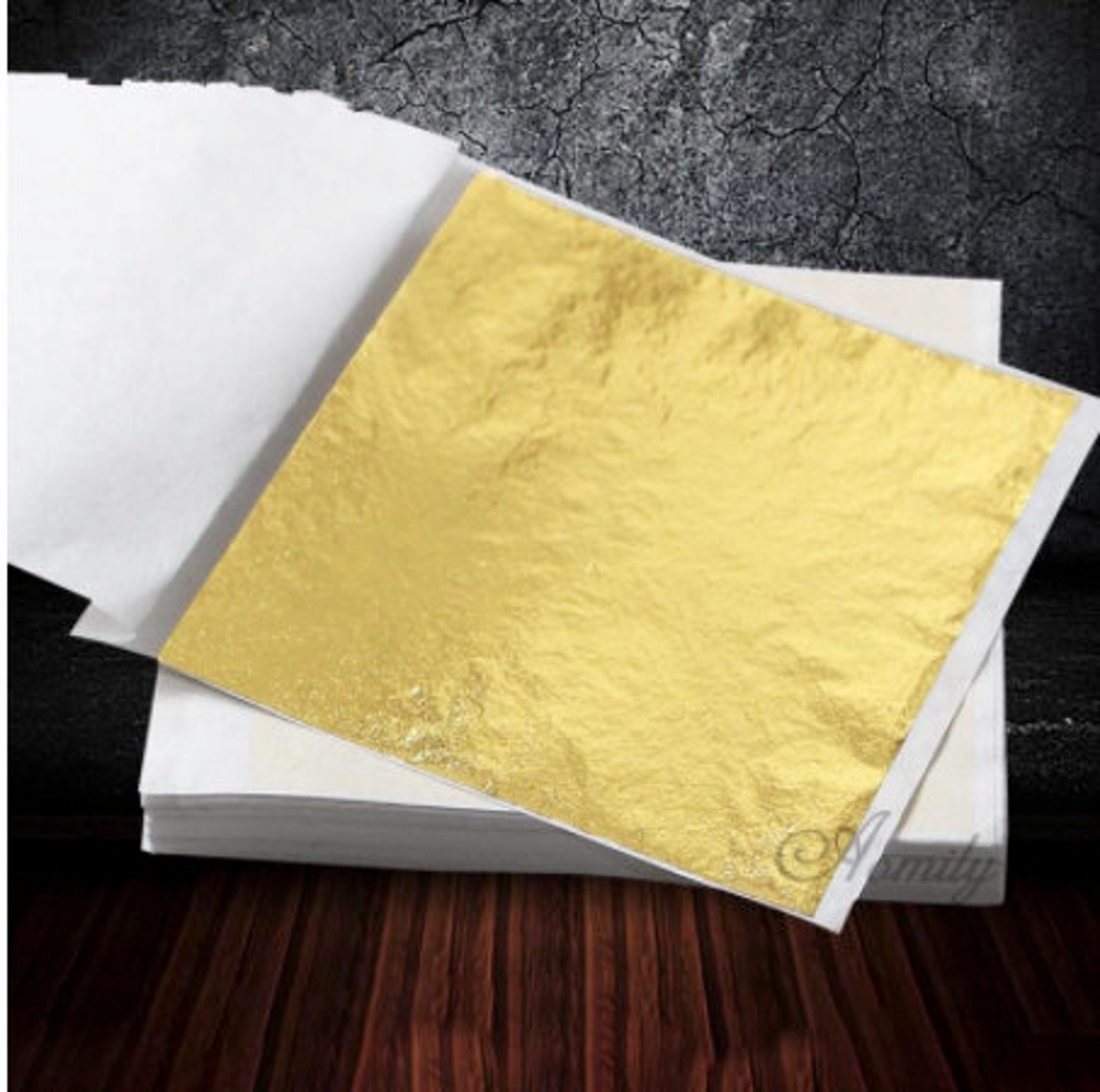 100 Gold Leaf Sheets Practical K Pure Shiny Gold Leaf for | Etsy