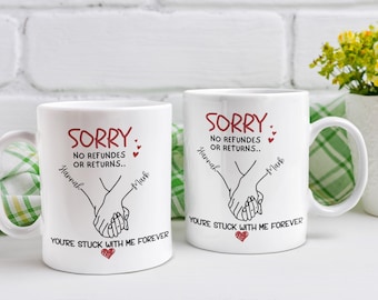 Mug drôle pour la Saint-Valentin - Cadeau Saint-Valentin pour lui ou elle, tasse pour couple, tasse à café d'anniversaire, cadeau romantique, cadeau pour mari et femme