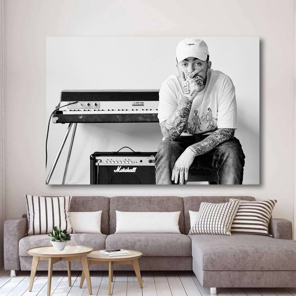 Mac Miller Canvas, Hip-Hop Canvas Wall Art, Ready To Hang Canvas American Art, Hip Hop Artist Canvas, Hip Hop Canvas, Gift For Hip Hop Fan Moderndaydecors