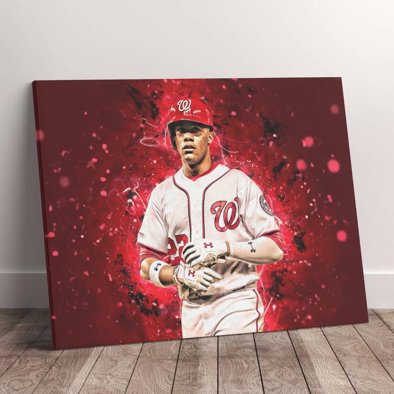 Juan Soto Poster Baseball Canvas Sports Canvas Man Cave 