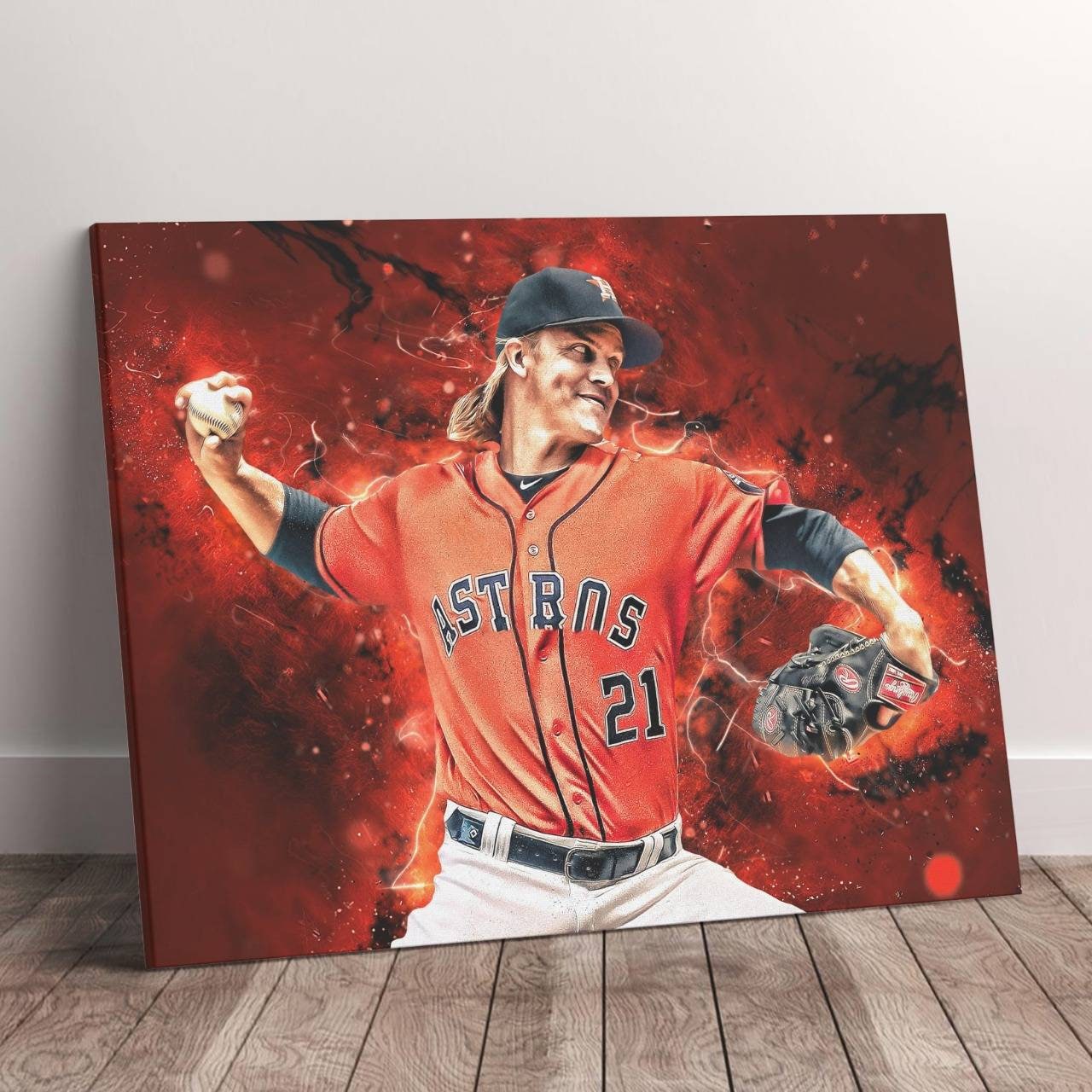 Zack Greinke Poster Baseball Canvas Sports Canvas Man Cave 