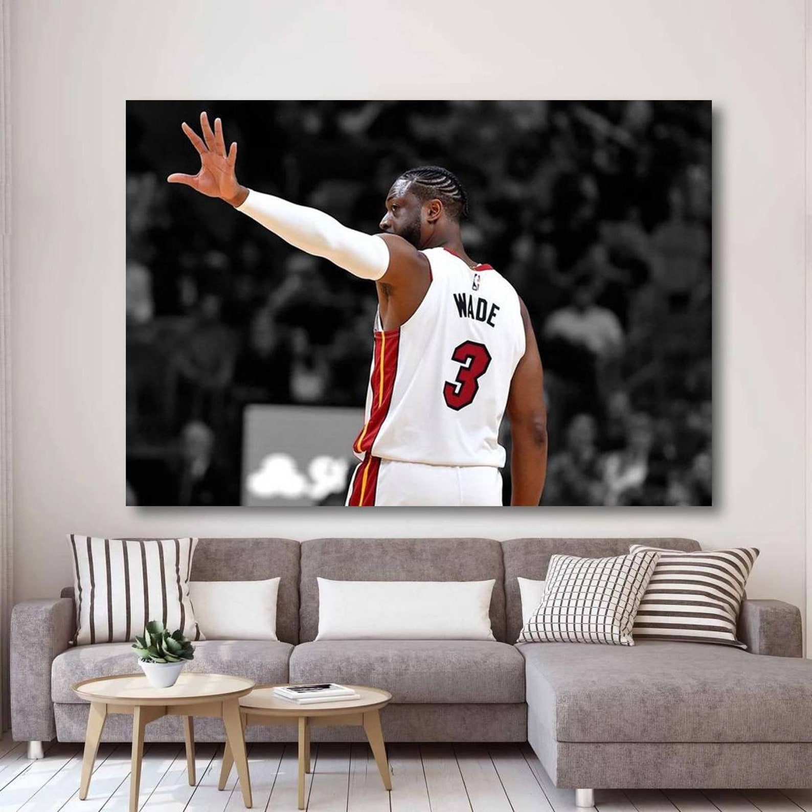 Dwayne Wade canvas Sports canvas wall Art Ready to hang Etsy