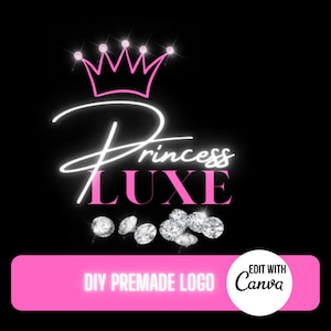 DIY Premade Lip Gloss Business Logo, Logo Template, Bling Logo