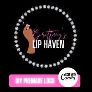 DIY Premade Lip Gloss Business Logo, Logo Template