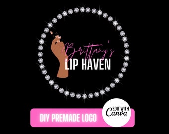 DIY Premade Lip Gloss Business Logo, Logo Template