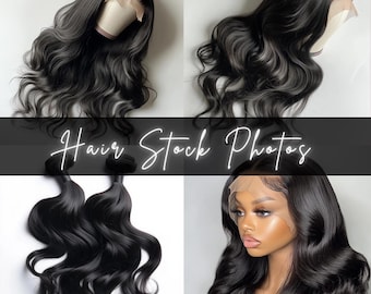 Body Wave Black Hair Website Stock Photos, Pre Made, Wig and Bundles Stock Photos, Hair Business Photos