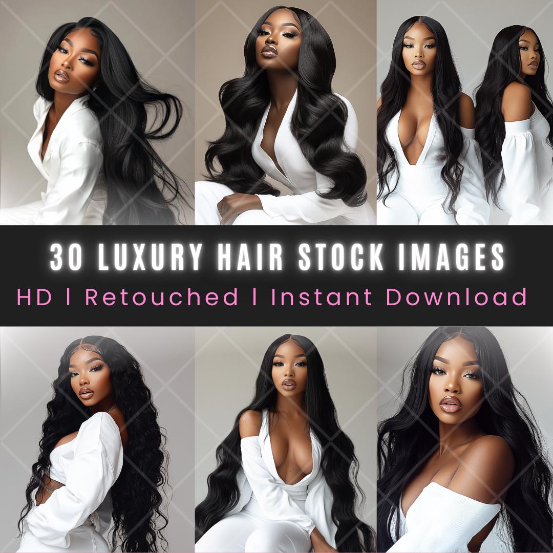 30 Luxury Hair Website Stock Photos, Pre Made, African American Beauty Model, Black Woman Stock Photos, Glam, Hair Business