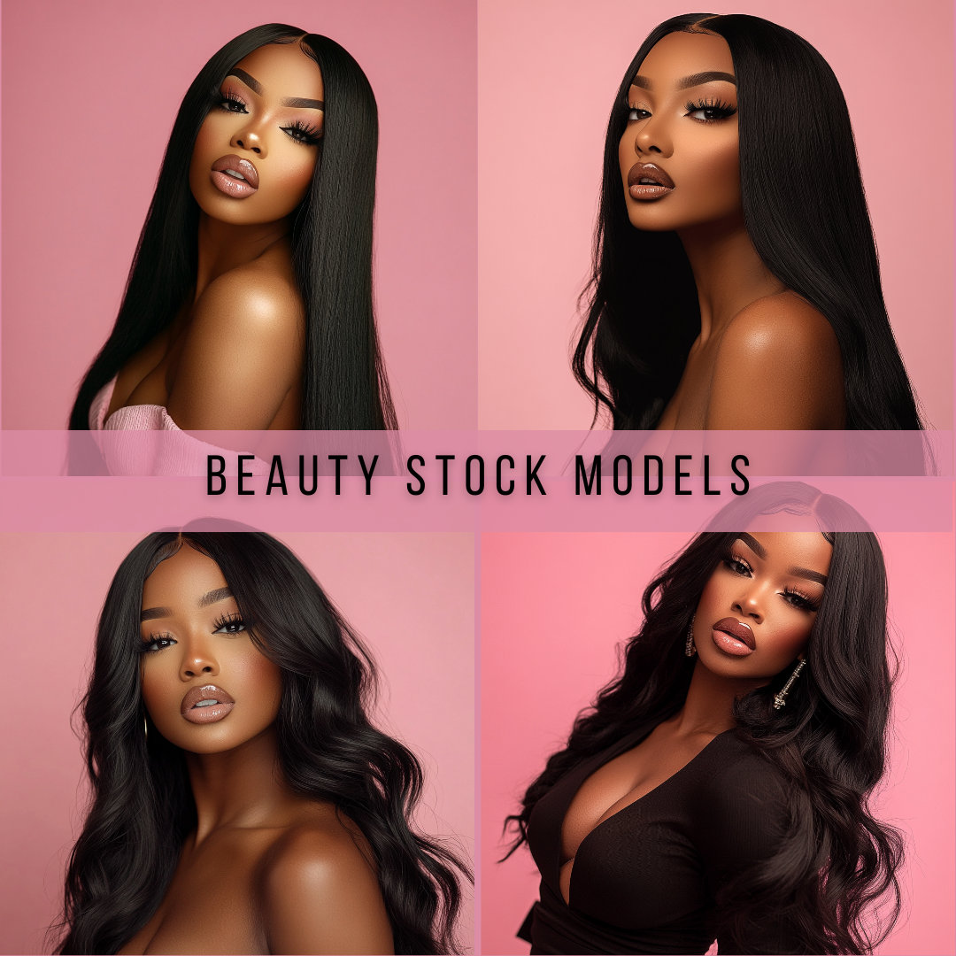 15 Hair Website Stock Photos, Pre Made, African American Beauty Model, Black Woman Stock Photos, Glam Pink Business, Hair Business, MUA