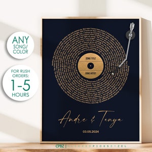 Poster con testo di canzone personalizzato, poster con testo stampabile, decorazione murale della tua canzone preferita, poster musicale, poster musicale personalizzato, poster con testo personalizzato