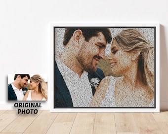 Favourite Song Lyrics Wall Art From Your Photo, First Dance Song Lyrics Wall Art, Paper Wedding Anniversary Gift, Wedding Vows Gift